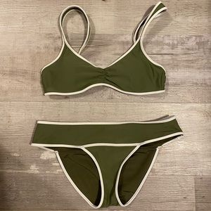 Olive Green Aerie Cheeky Bikini (Small)